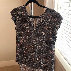 Nordstrom High-Low Floral Blouse